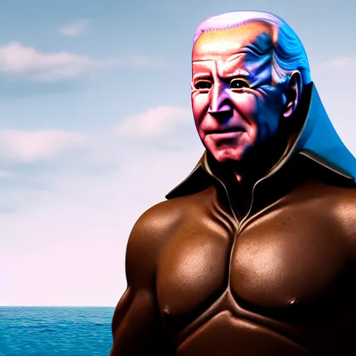 Image similar to portrait of joe biden cosplay as king shark, ultra detailed, 8 k resolution