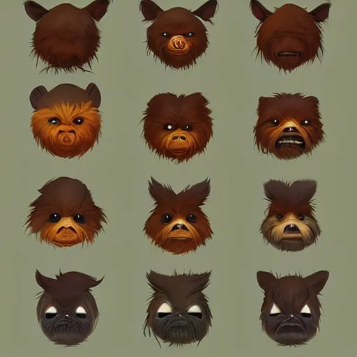 Image similar to face icon stylized minimalist ewoks, loftis, cory behance hd by jesper ejsing, by rhads, makoto shinkai and lois van baarle, ilya kuvshinov, rossdraws global illumination