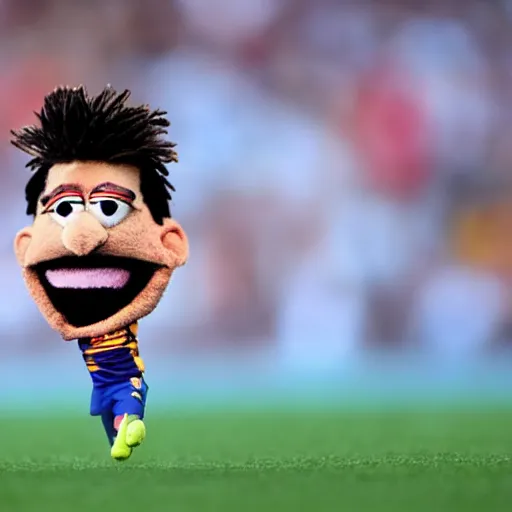 Image similar to lionel messi as a muppet