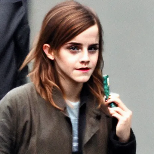 Image similar to emma watson smoking weed