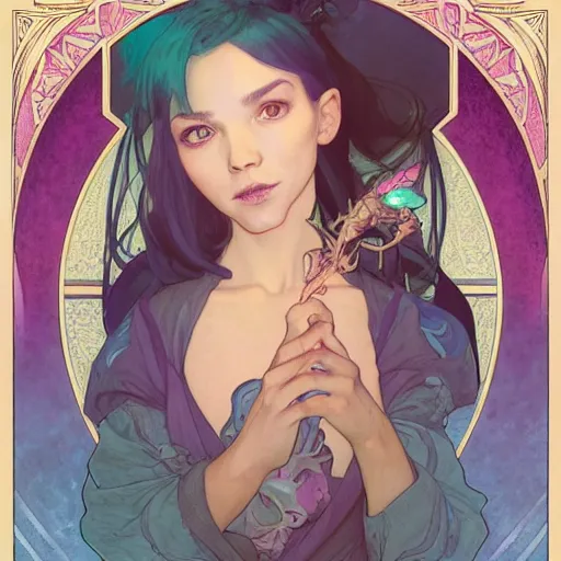 Prompt: portrait of small pink kobold sorcerer, by artgerm and greg rutkowski and alphonse mucha and andrei riabovitchev and Rossdraws and Bluesssatan and Mandy Jurgens and Stjepan Sejic, 4k oil on linen, vivid colors, colorful, photorealistic, high dynamic range, HDR, intricate, elegant, highly detailed, digital painting, artstation, concept art, smooth, sharp focus, illustration, mid-shot, medium shot, hyperdetailed