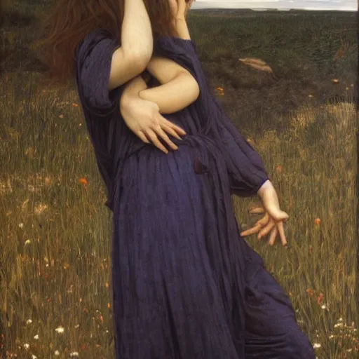 Image similar to wind kissed pictures, ashes, lament, photorealism, hyper - realism, by waterhouse