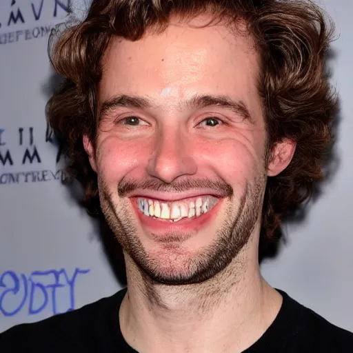 Prompt: Actor Matthew Hoffman smiling at the camera, without beard