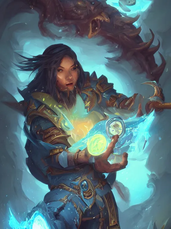 Image similar to card template, picture frame, hearthstone card game art frame, art piece frame, bright masterpiece artstation. 8 k, sharp high quality artwork in style of jose daniel cabrera pena and greg rutkowski, concept art by tooth wu, blizzard warcraft card game, magic the gathering art, hearthstone card game,