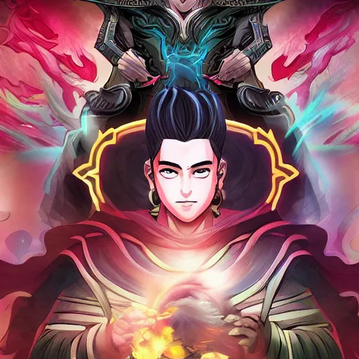 Image similar to xianxia hero comic book cover, full color