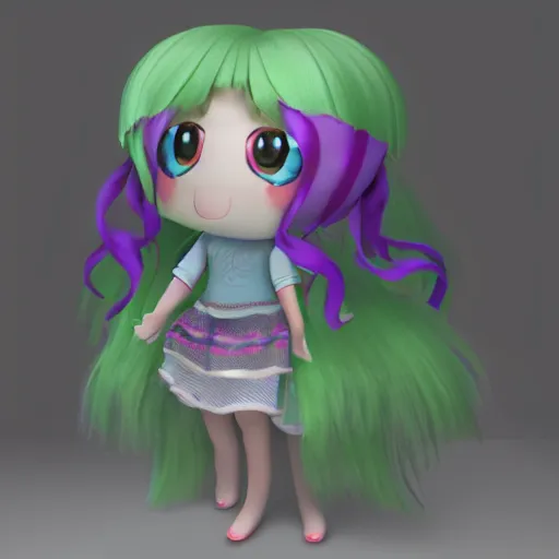 Image similar to cute fumo plush of a girl who loves to party, three point lighting, jellyfish, refractive optics, vray