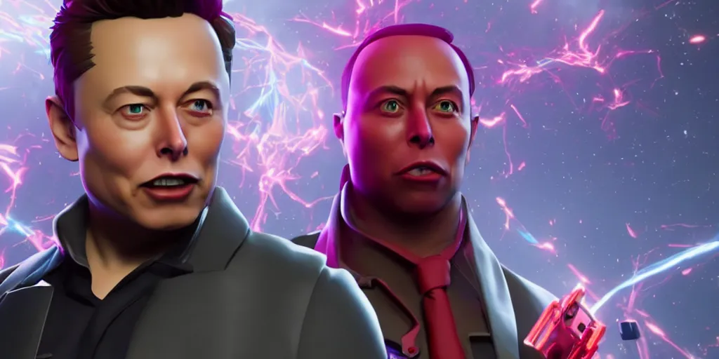 Prompt: a cgi film render a Elon musk as a Fortnite character, cinematic, detailed 1000K, dark, inspiring