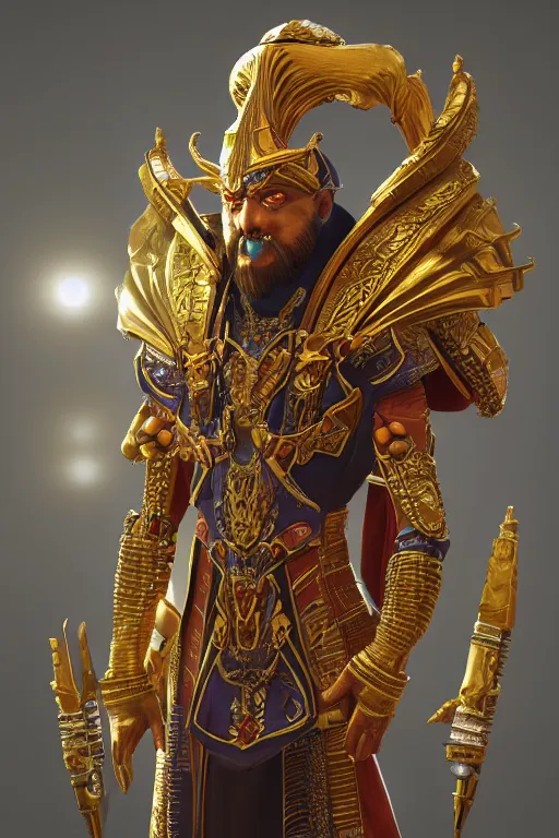 Prompt: alkari emperor from masters of orion 1. Realistic render. High quality 8k 3d unreal engine 5. Overdetailed and maximalist.