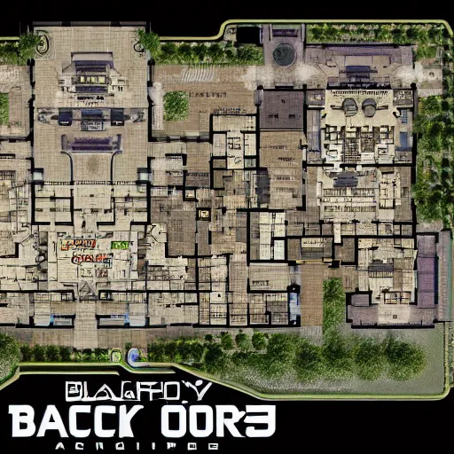 Image similar to architectural floor plan call of duty black ops 3 minimap, architectural floor plan gears of war 4 black ops 3 minimap, symmetrical outpost, ancient fort