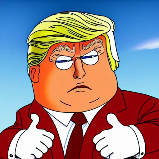 Prompt: donald trump as photorealistic peter griffin from family guy