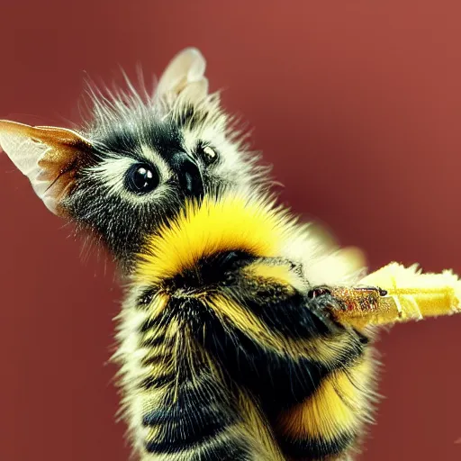 Image similar to photo of a bee that looks like a kitten