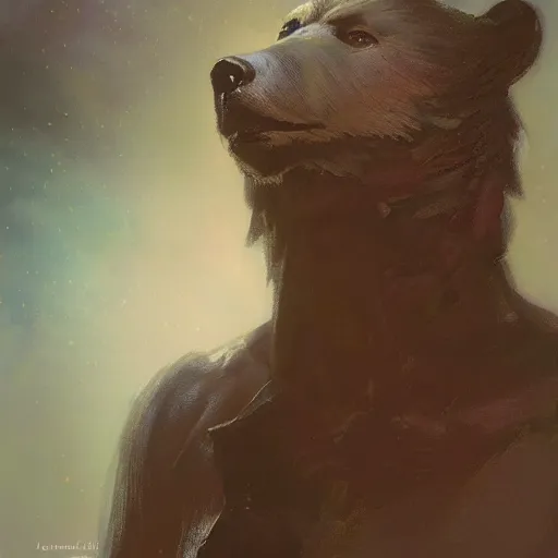 Image similar to pattington bear, hyperrealistic full figure, bladerunner street alley, art of elysium by frank frazetta and by jeremy mann and by alphonse mucha, fantasy art, photo realistic, dynamic lighting, artstation, full figure poster, volumetric lighting, very detailed face, 4 k, award winning