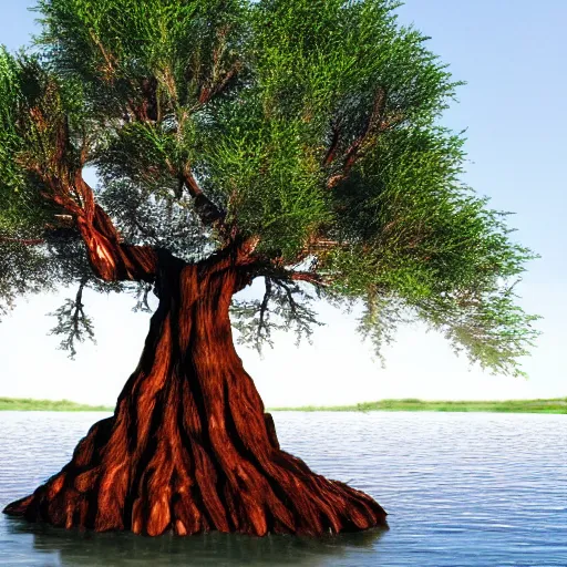 Image similar to tree made of water