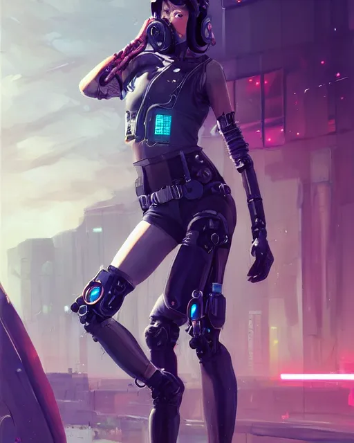 Cyberpunk SciFi Style Girl - UPSCALED Wallpaper #3 by Vilescythe94