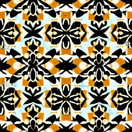 Image similar to seamless indian pattern, vector, symmetrical, 8k, sharp focus