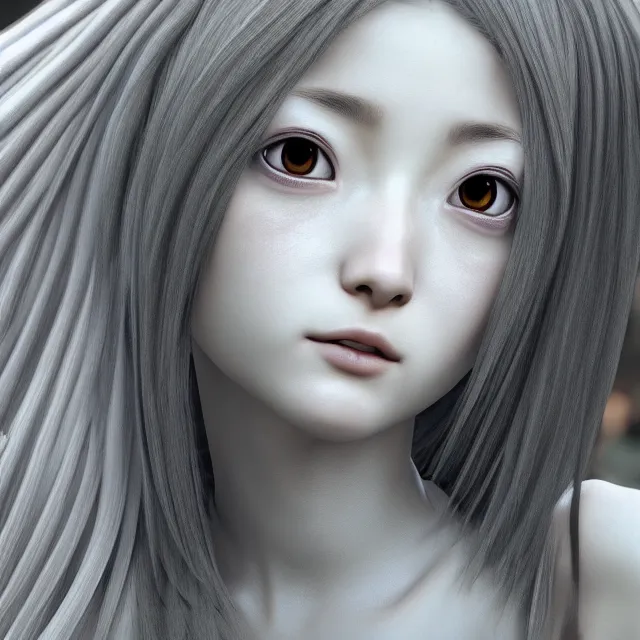 Image similar to perfectly centered close up portrait, anime goddess, candid photography, by leonardo da vinci, highly detailed, character concept, unreal engine 5