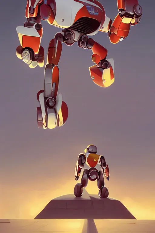 Image similar to metabots medabots medarotto medarot robot minimalist comics, behance hd by jesper ejsing, by rhads, makoto shinkai and lois van baarle, ilya kuvshinov, rossdraws global illumination ray tracing hdr radiating a glowing aura