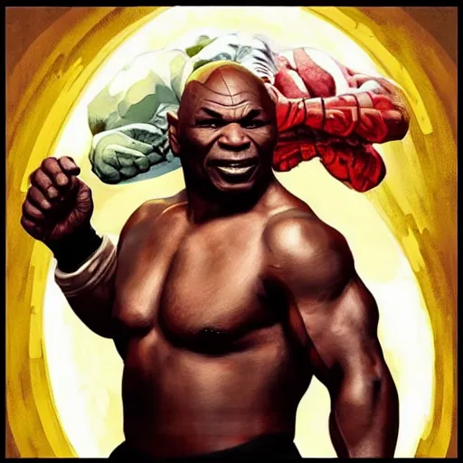Prompt: “ mike tyson as balrog from street fighter, winning pose, 4 k, ultra realistic, detailed focused art by artgerm and greg rutkowski and alphonse mucha, featured on artstation ”