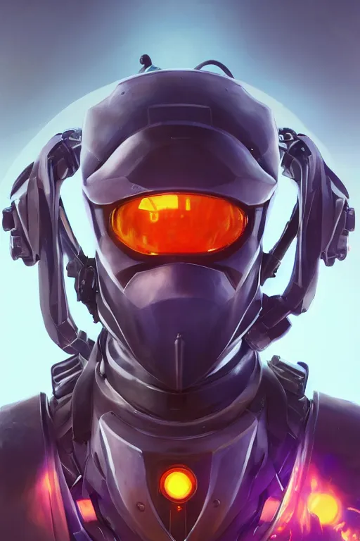 Image similar to epic mask helmet robot ninja portrait stylized as fornite style game design fanart by concept artist gervasio canda, behance hd by jesper ejsing, by rhads, makoto shinkai and lois van baarle, ilya kuvshinov, rossdraws global illumination radiating a glowing aura global illumination ray tracing hdr render in unreal engine 5