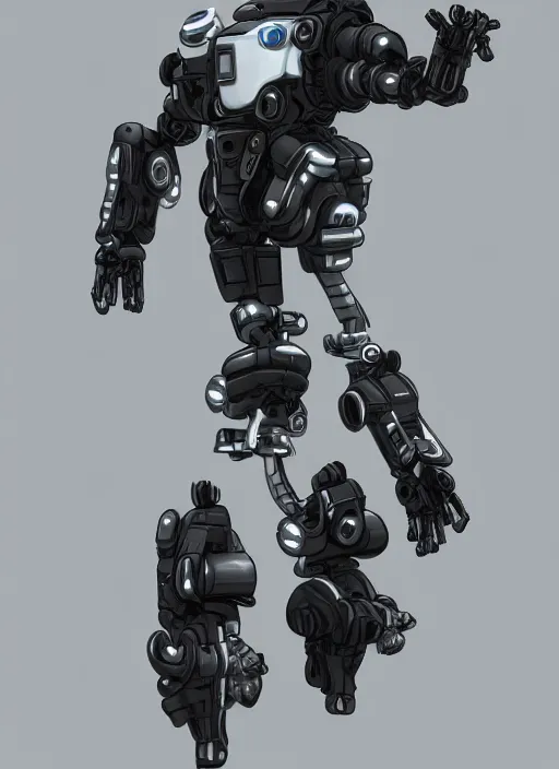 Image similar to minimalistic mech panda android, naturel, hyper detailed, digital art, trending in artstation, cinematic lighting, studio quality, smooth render, unreal engine 5 rendered, octane rendered, art style by klimt and nixeu and ian sprigger and wlop and krenz cushart