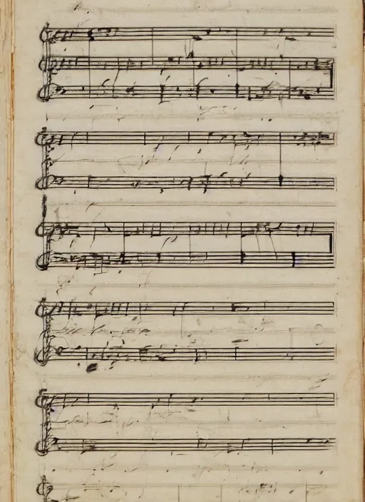 Prompt: scanned page from a beethoven piano sonata score, henle edition.