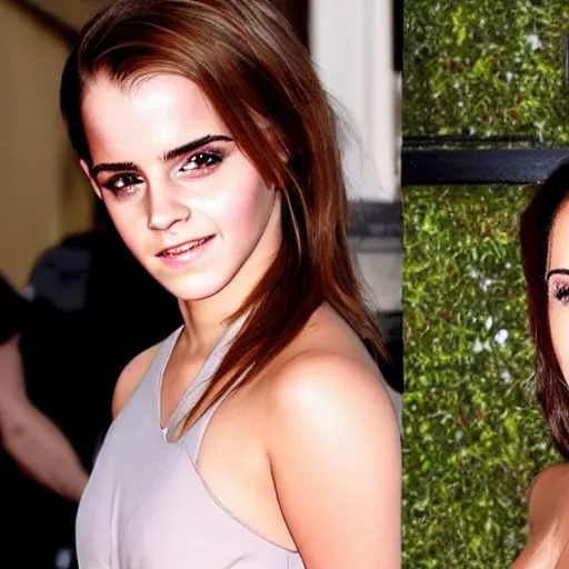 Image similar to emma watson mixed with kim kardashian