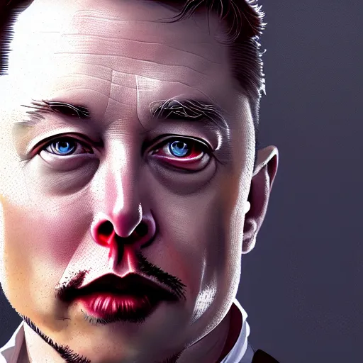 Image similar to elon musk, highly detailed, trending on artstation, cgsociety, matte painting