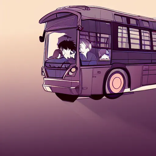 Prompt: Half wolf, half bus in anime style. 8k Resolution illustration. Trending on ArtStation and DeviantArt.