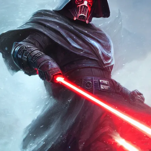 portrait of darth vaderwielding red lightsabre, league | Stable ...