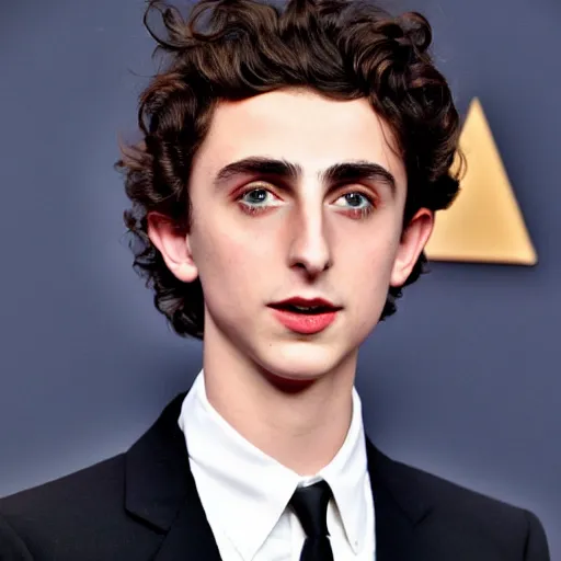 Image similar to timothee chalamet in a tim burton movie