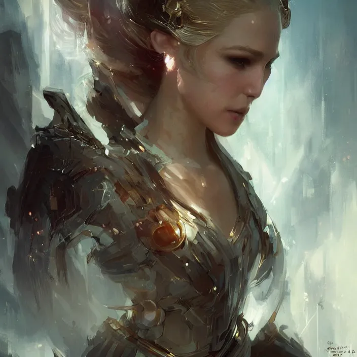 Image similar to elvish princess, nuclear fusion, futurism, celebrity, beauty, hd, concept art, art station, digital art, by wlop, by greg rutkowski