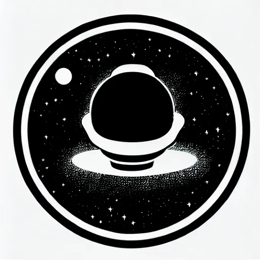 Image similar to black and white sci - fi space - themed svg vector art panel for cnc plasma, laser, stencil, unique space design