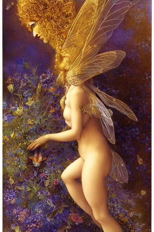 Image similar to a faerie, golden ratio, detailed, by jean - baptiste monge and maxfield parrish and artgerm