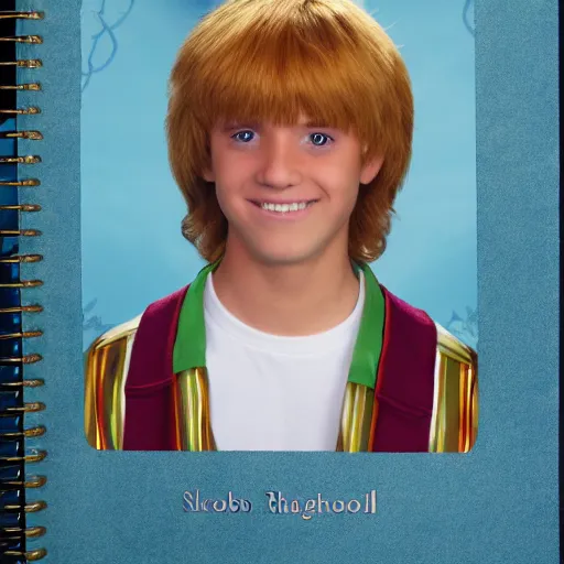 Prompt: a hyper realistic award winning yearbook photo of shaggy from scooby - doo