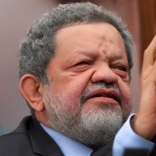 Prompt: president lula da silva saves the world realistic epic detailed masterpiece