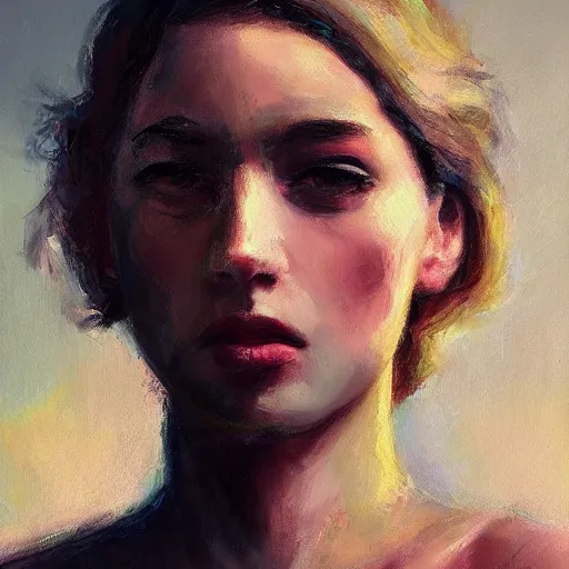 Image similar to last selfie, aesthetic, oil painting, pale colors, high detail, 8 k, wide angle, trending on artstation,