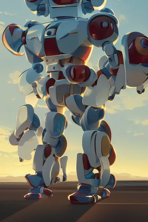 Image similar to metabots medabots medarotto medarot robot minimalist comics, behance hd by jesper ejsing, by rhads, makoto shinkai and lois van baarle, ilya kuvshinov, rossdraws global illumination ray tracing hdr radiating a glowing aura