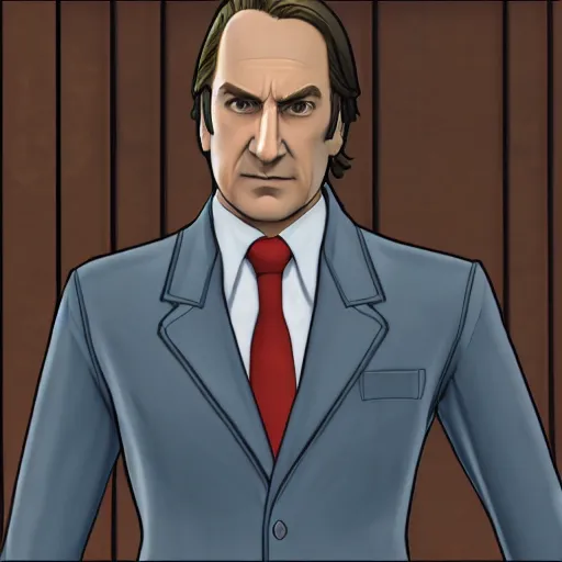 Prompt: Saul Goodman in Ace Attorney, 4k, detailed