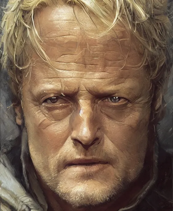 Image similar to portrait of rutger hauer, highly detailed painting by gaston bussiere, craig mullins, j. c. leyendecker 8 k