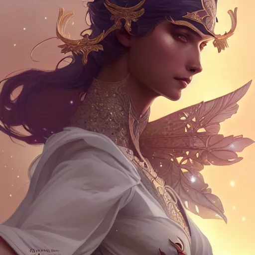 Image similar to Artemis, fantasy, intricate, elegant, highly detailed, digital painting, artstation, concept art, matte, sharp focus, illustration, art by Artgerm and Greg Rutkowski and Alphonse Mucha