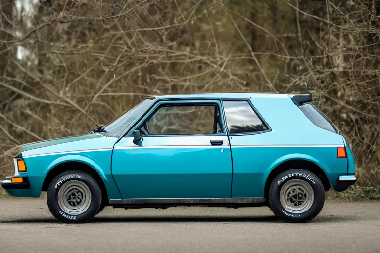 Prompt: 1 9 8 6 amc gremlin xf iq 4 1 5 0 mp 5 0 mm f 1. 4 iso 2 0 0 1 1 6 0 s natural light adobe photoshop adobe lightroom photolab affinity photo photo