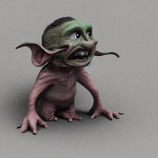 Prompt: a sneaky suspicious dribbling goblin, in the style of boris valejo, fantasy, hyperrealistic, detailed, octane render