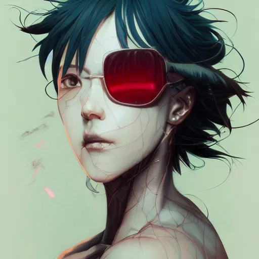 Image similar to prompt : blade character portrait soft light painted by james jean and katsuhiro otomo and erik jones, inspired by evangeleon anime, smooth face feature, intricate oil painting, high detail illustration, sharp high detail, manga and anime 1 9 9 9