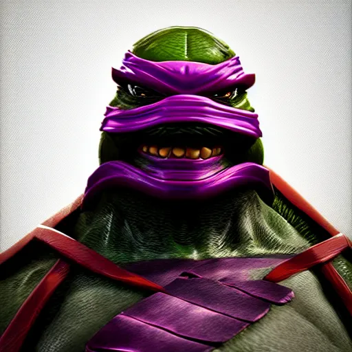 Image similar to Shredder tmnt, bust portrait, art by Eugenia firs ArtStation, Octane render, intricate detail, smooth, sharp focus,