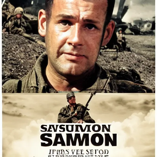 Prompt: Sarumon in Saving Private Ryan