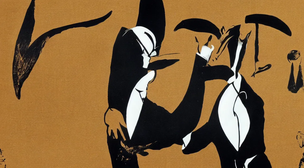 Prompt: tux wallpaper painted by salvador dali