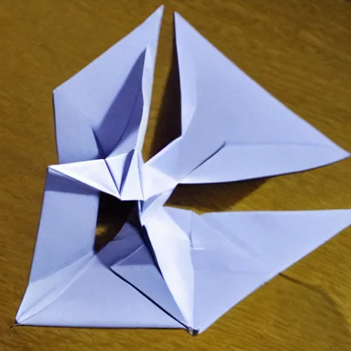 Prompt: complex origami dragon,