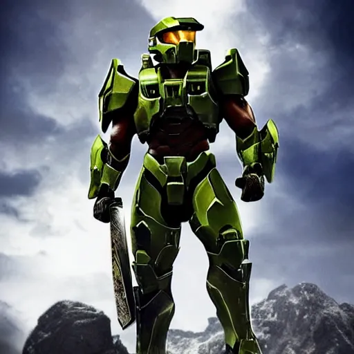 Image similar to handsome spartan, halo