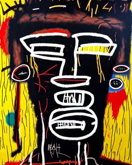 Image similar to A extremely highly detailed majestic hi-res beautiful immaculate head and shoulders award winning painting masterpiece of the face of a strong black african man by Jean-Michel Basquiat, 8k, high textures, hyper sharp, insanely detailed and intricate, super detailed, 8k HDR high quality