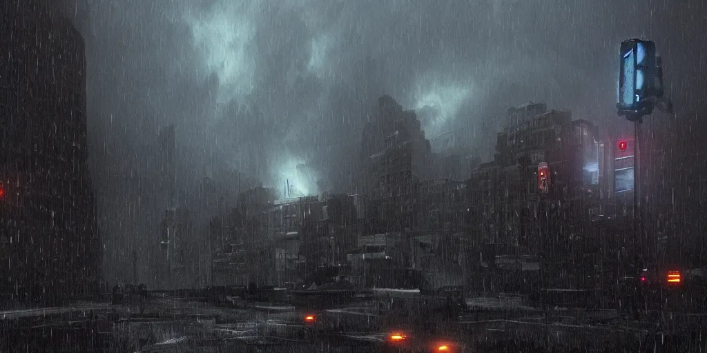 Image similar to An Eldritch monstrosity fighting the military in New York during a thunderstorm. highly detailed, trending on artstation, gritty, cinematic lighting, 8k